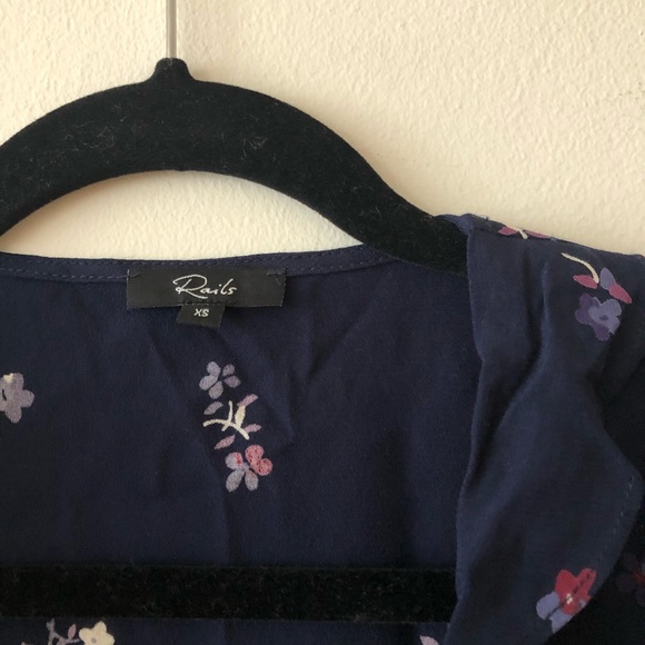 Rails Simone Floral Ruffle Wrap Blouse - Picture 7 of 9